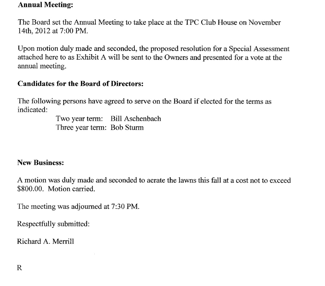 2012 Annual Meeting Notice